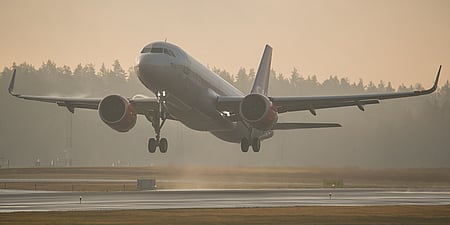 SAS flygplan landar