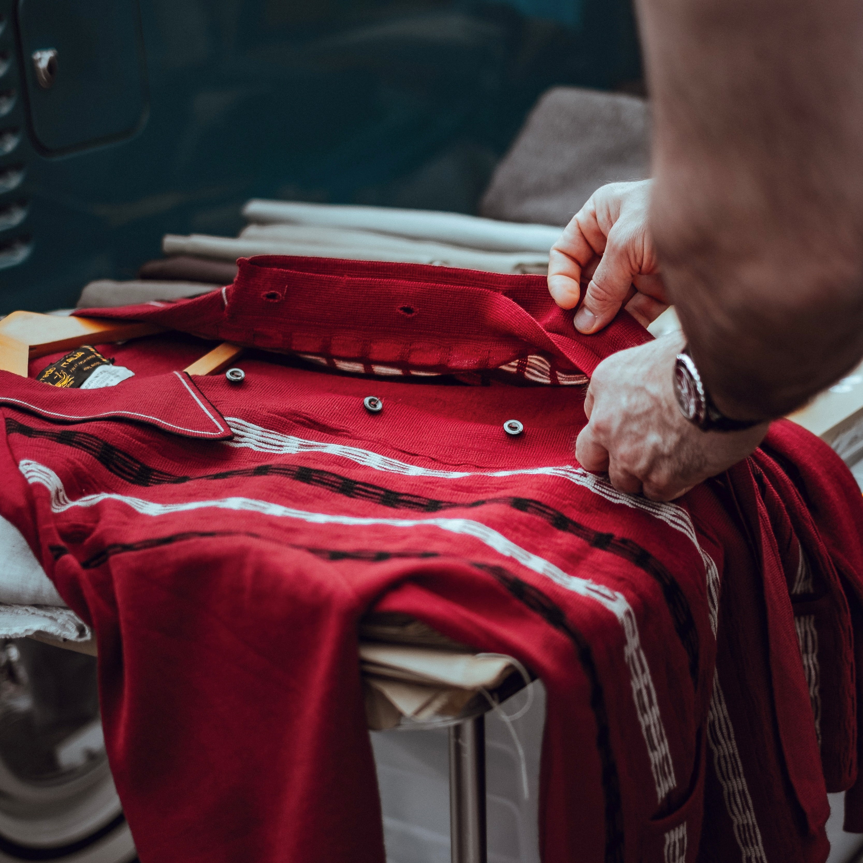 retro red jumper