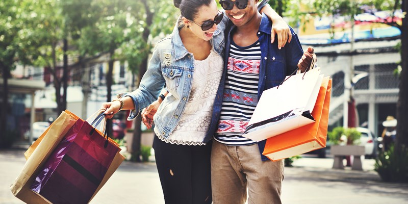 Cat figurines at flea market