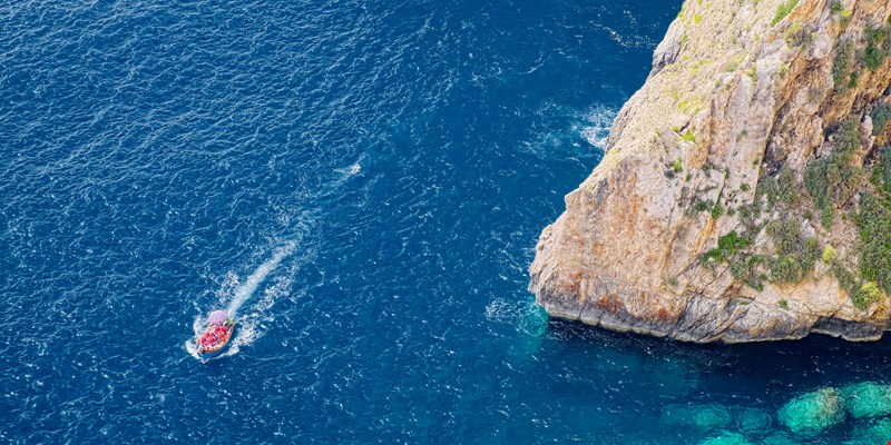 Blue Grotto area from above