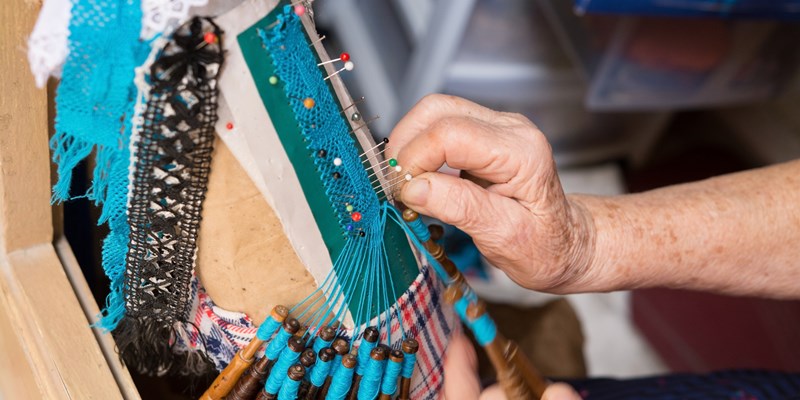 Woman doing Maltese craft