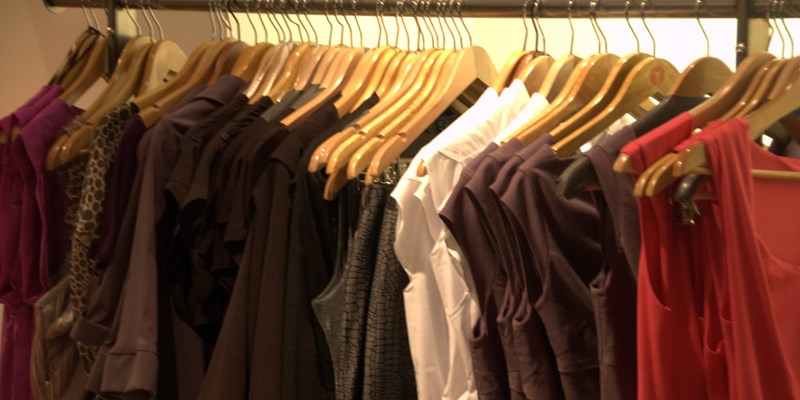 Elegant woman in a store